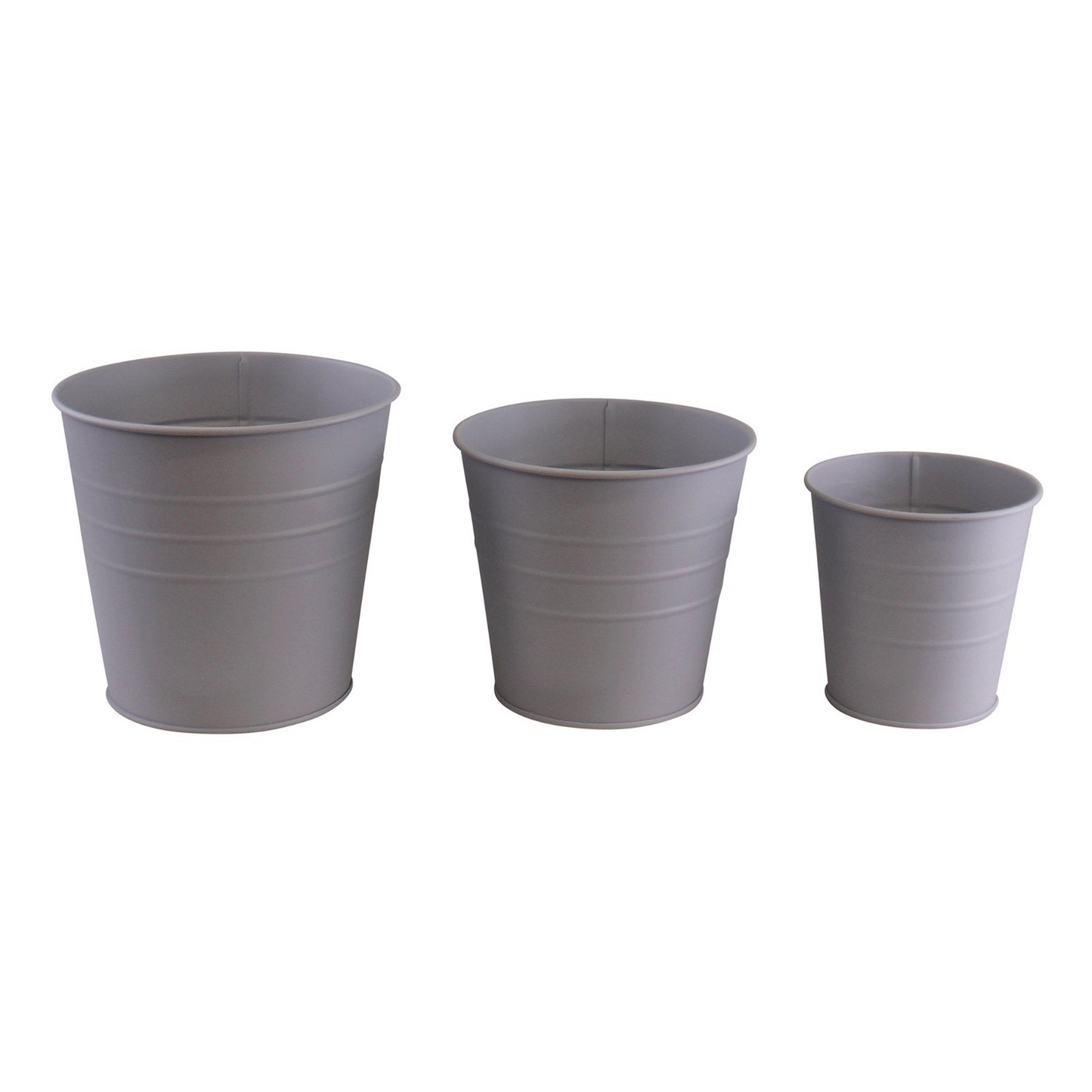 Set of 3 Round Metal Planters | Jscapes Home and Garden