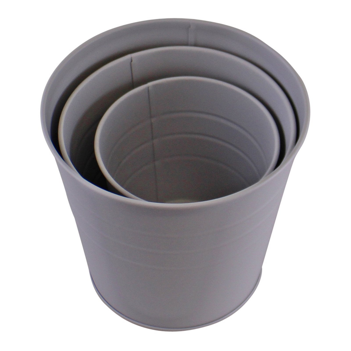 Set of 3 Round Metal Planters | Jscapes Home and Garden