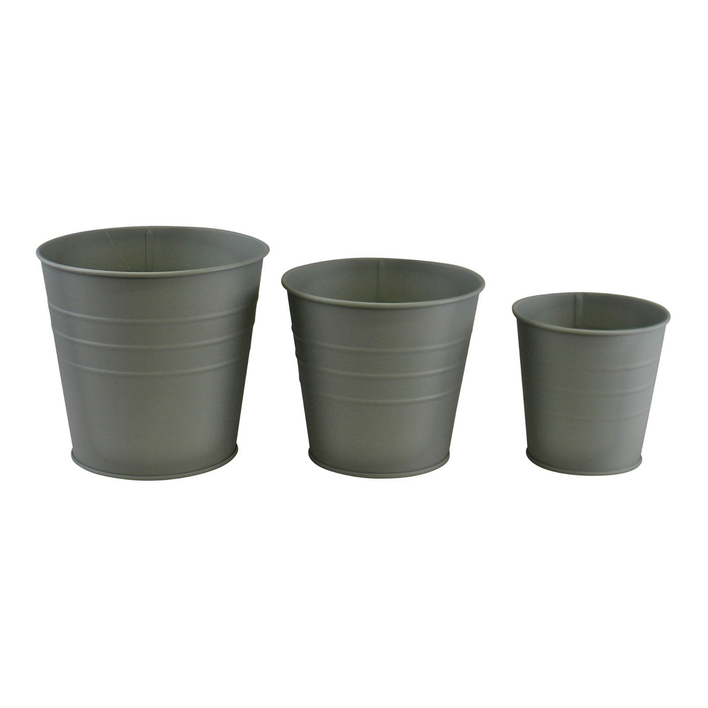 Set of 3 Round Metal Planters | Jscapes Home and Garden