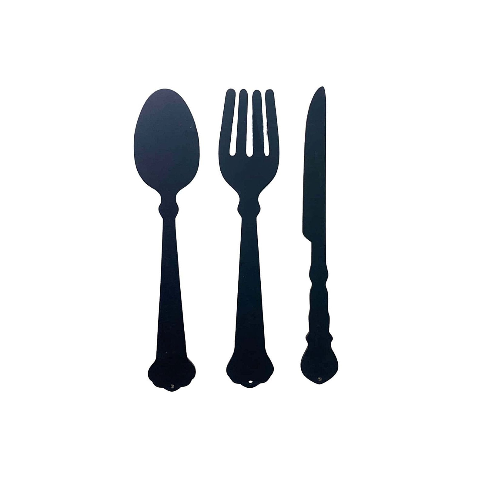 Black Three Piece Cutlery Wall Decoration