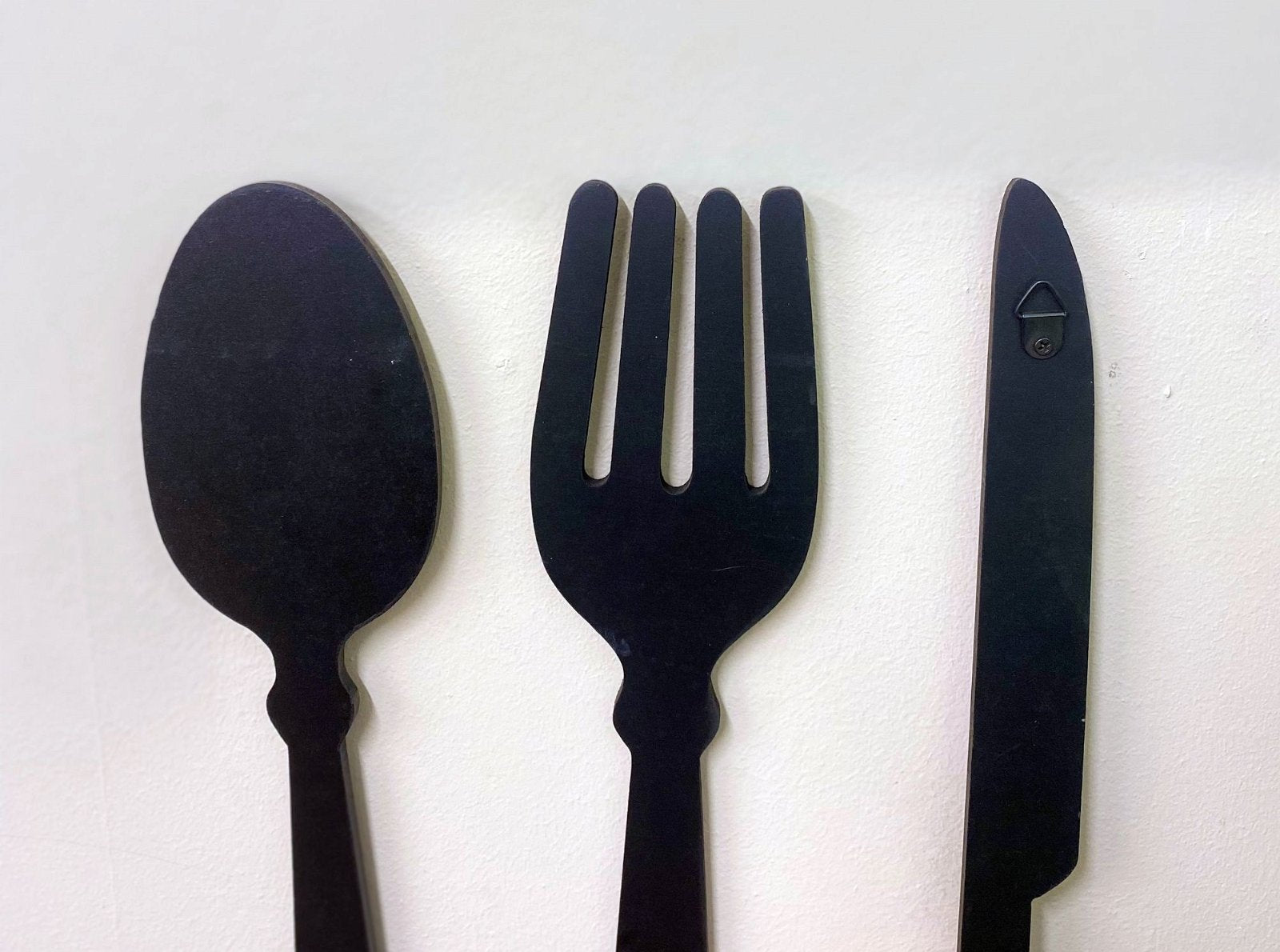 Black Three Piece Cutlery Wall Decoration