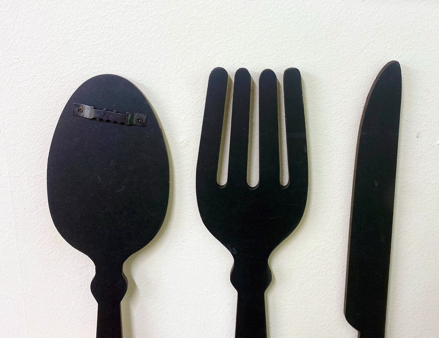 Black Three Piece Cutlery Wall Decoration