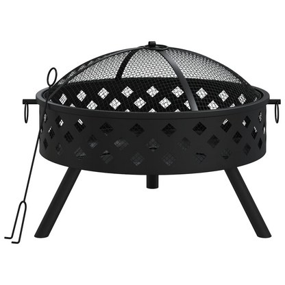 Steel Fire Pit with Poker | Jscapes Home and Garden