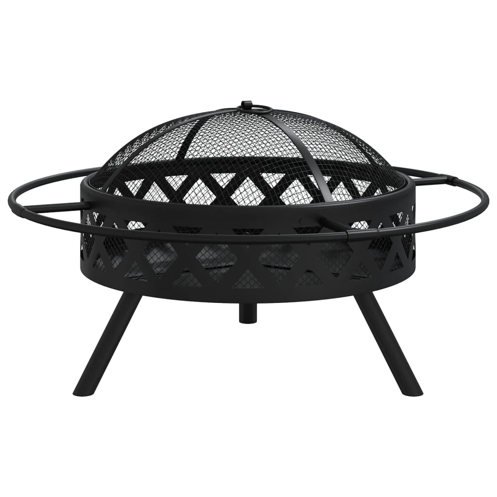 Steel Fire Pit with Poker | Jscapes Home and Garden