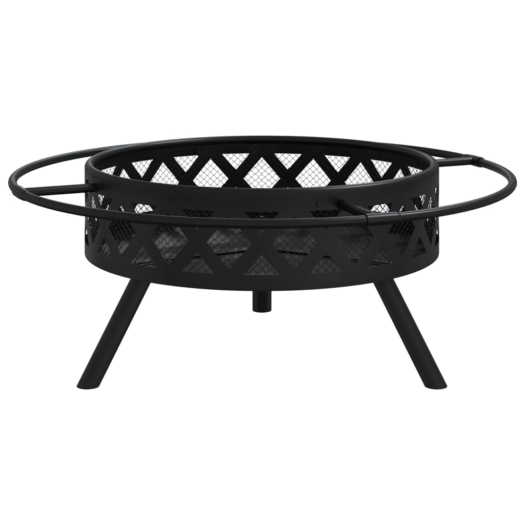 Steel Fire Pit with Poker | Jscapes Home and Garden