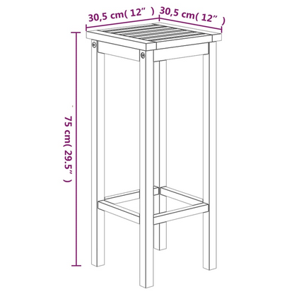 3 Piece Solid Acacia Wood Garden Bar Set