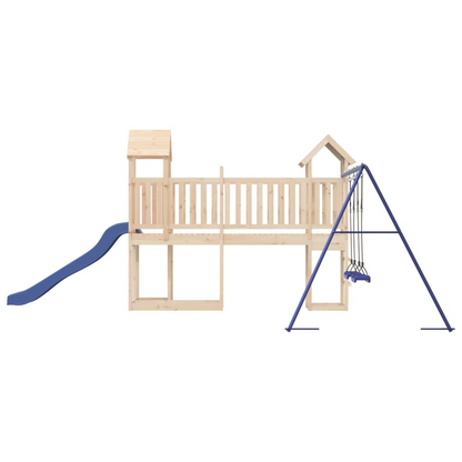 Solid Wood Pine (1 towers & bridge, 1 slide, 2 swings, no climing wall) 357 x 469 x 214 cm (L x W x H)