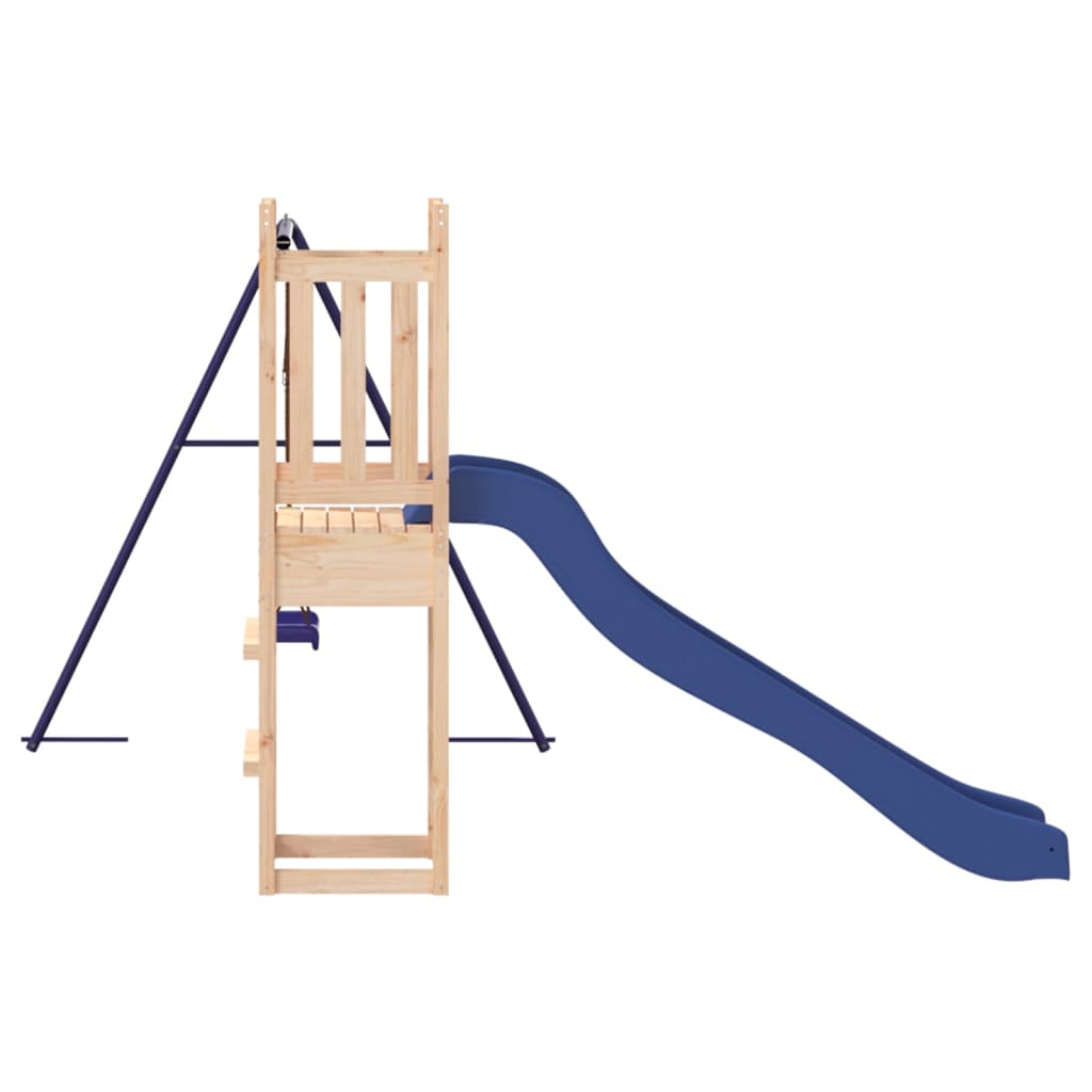 Solid Wood Pine ( 1 play tower, 1 swing, 1 slide ) 237 x 259 x 169 cm (W x D x H)