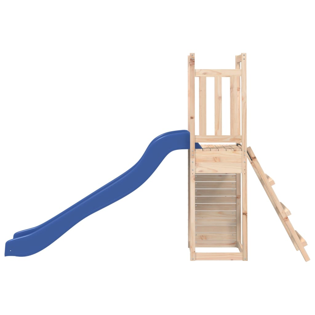 Solid Wood Pine ( 1 play tower with rock climbing wall and slide ) 236 x 53 x 169 cm (L x W x H)