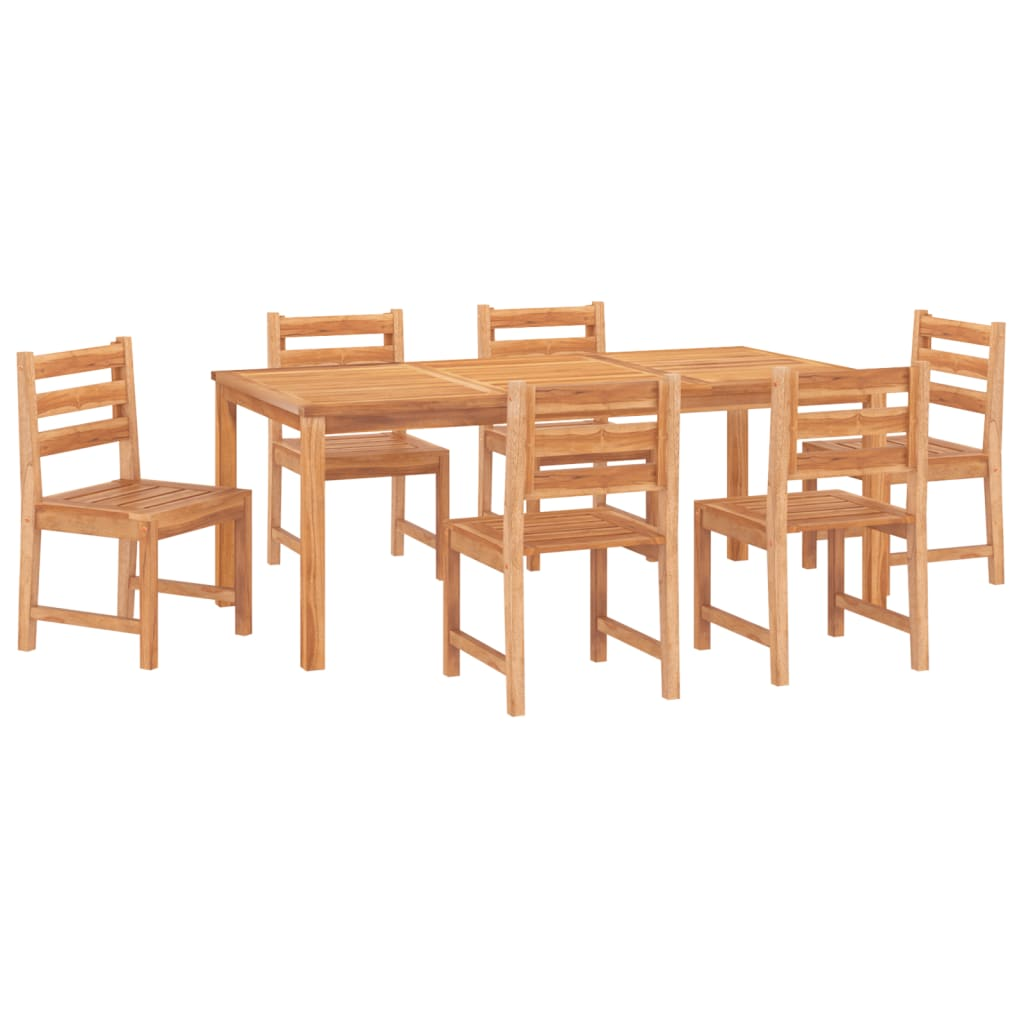 7 Piece  Solid Teak Wood Garden Dining Set