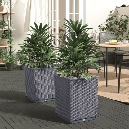 Set of 2 Dark Grey Planters | Jscapes Home and Garden