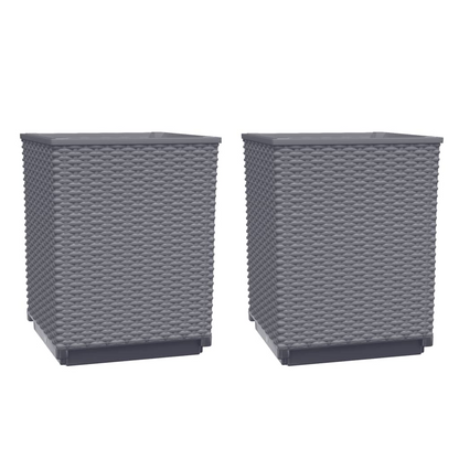 Set of 2 Dark Grey Planters | Jscapes Home and Garden