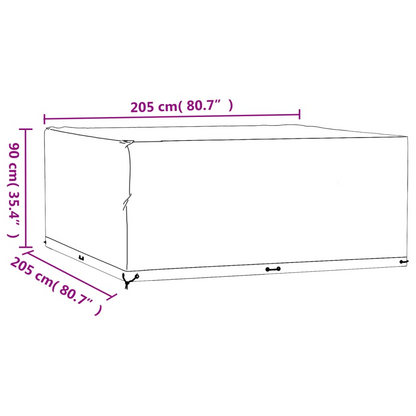 Square Garden Furniture Covers 2 pcs  205x205x90 cm