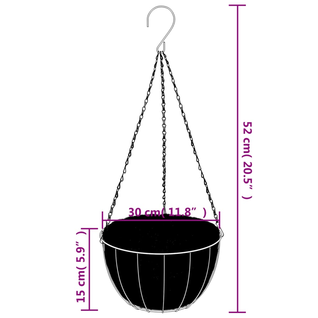 Hanging Basket Brackets with Planters | Jscapes   