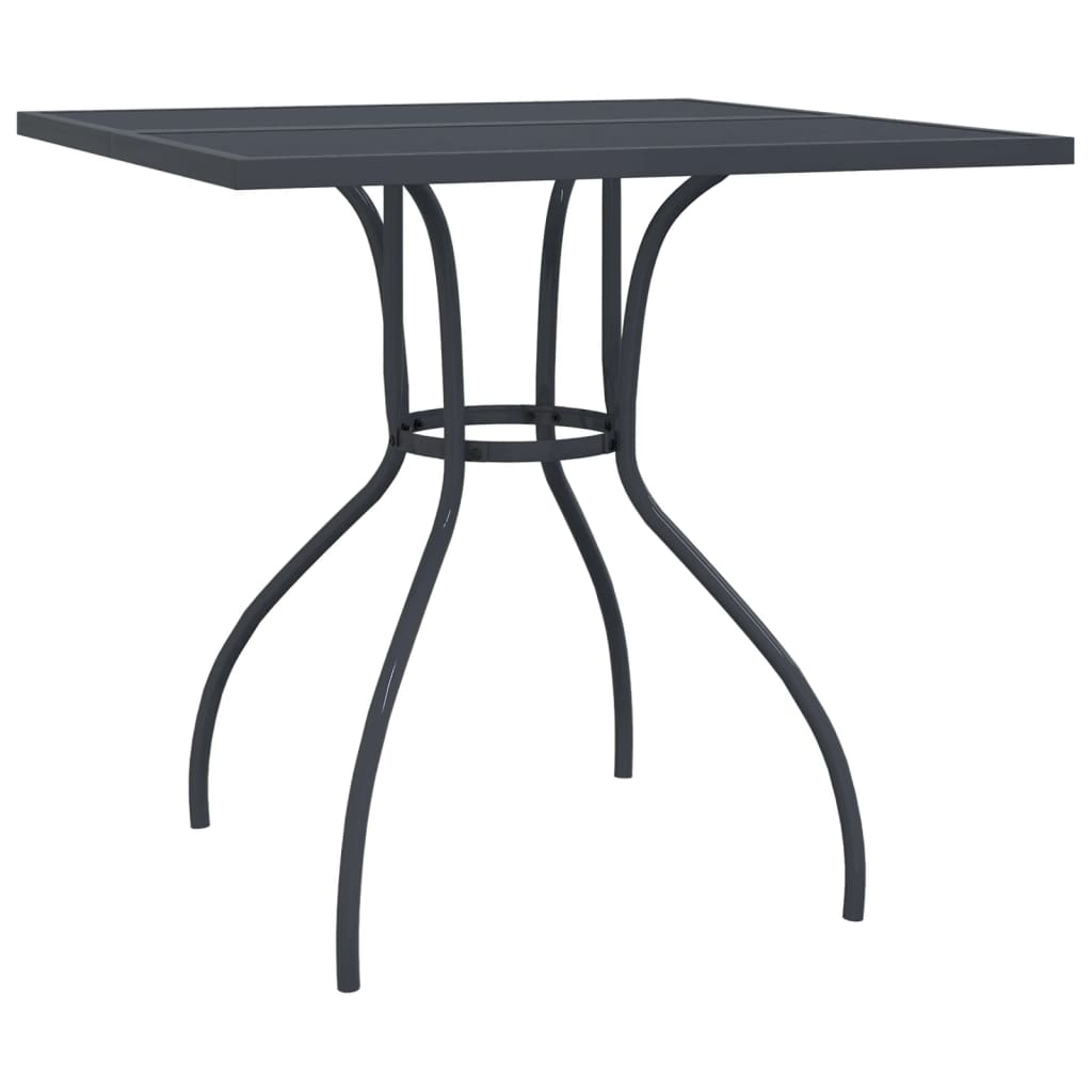  3 Piece Anthracite Steel Garden Dining Set