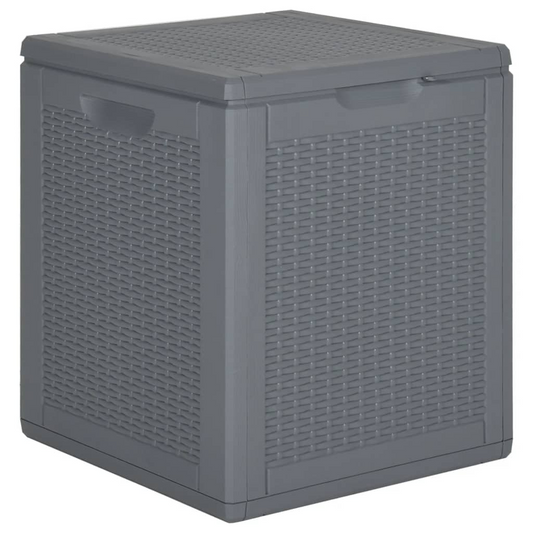 Grey Rattan Garden Storage Box 90 L