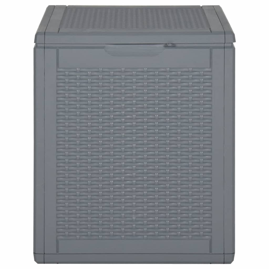 Grey Rattan Garden Storage Box 90 L