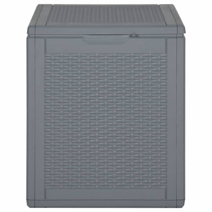 Grey Rattan Garden Storage Box 90 L