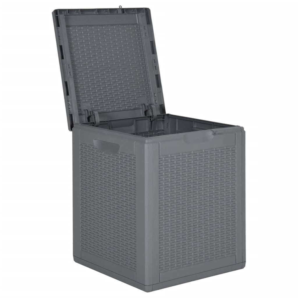 Grey Rattan Garden Storage Box 90 L