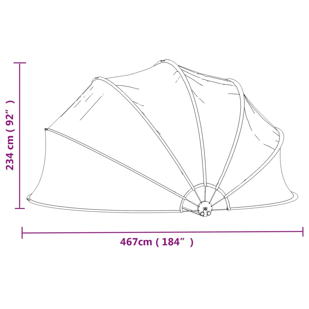 Pool Dome Round 467x234 cm 