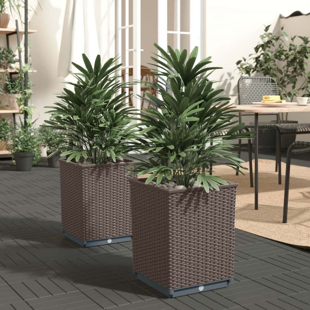 Set of 2 Brown Planters | Jscapes Home and Garden