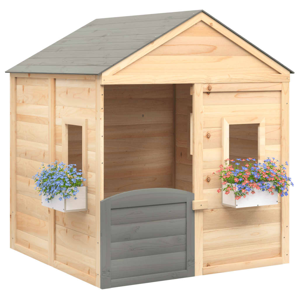  Playhouse with Lockable Door and Flower Pots | Jscapes