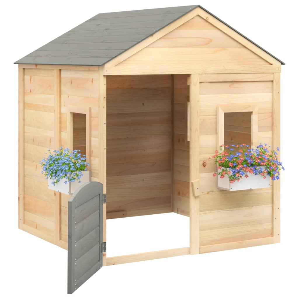  Playhouse with Lockable Door and Flower Pots | Jscapes