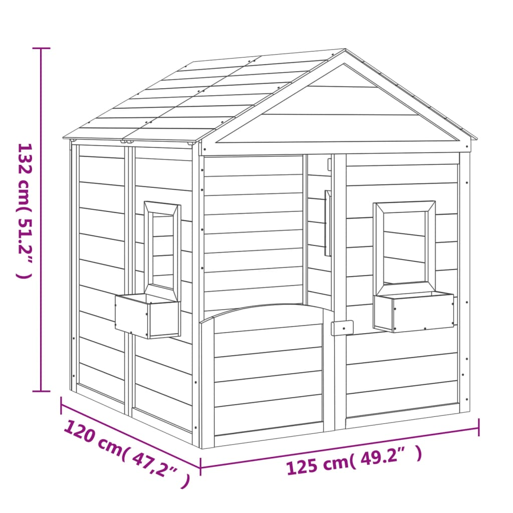  Playhouse with Lockable Door and Flower Pots | Jscapes