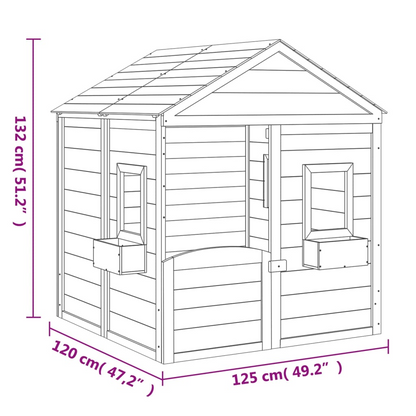  Playhouse with Lockable Door and Flower Pots | Jscapes