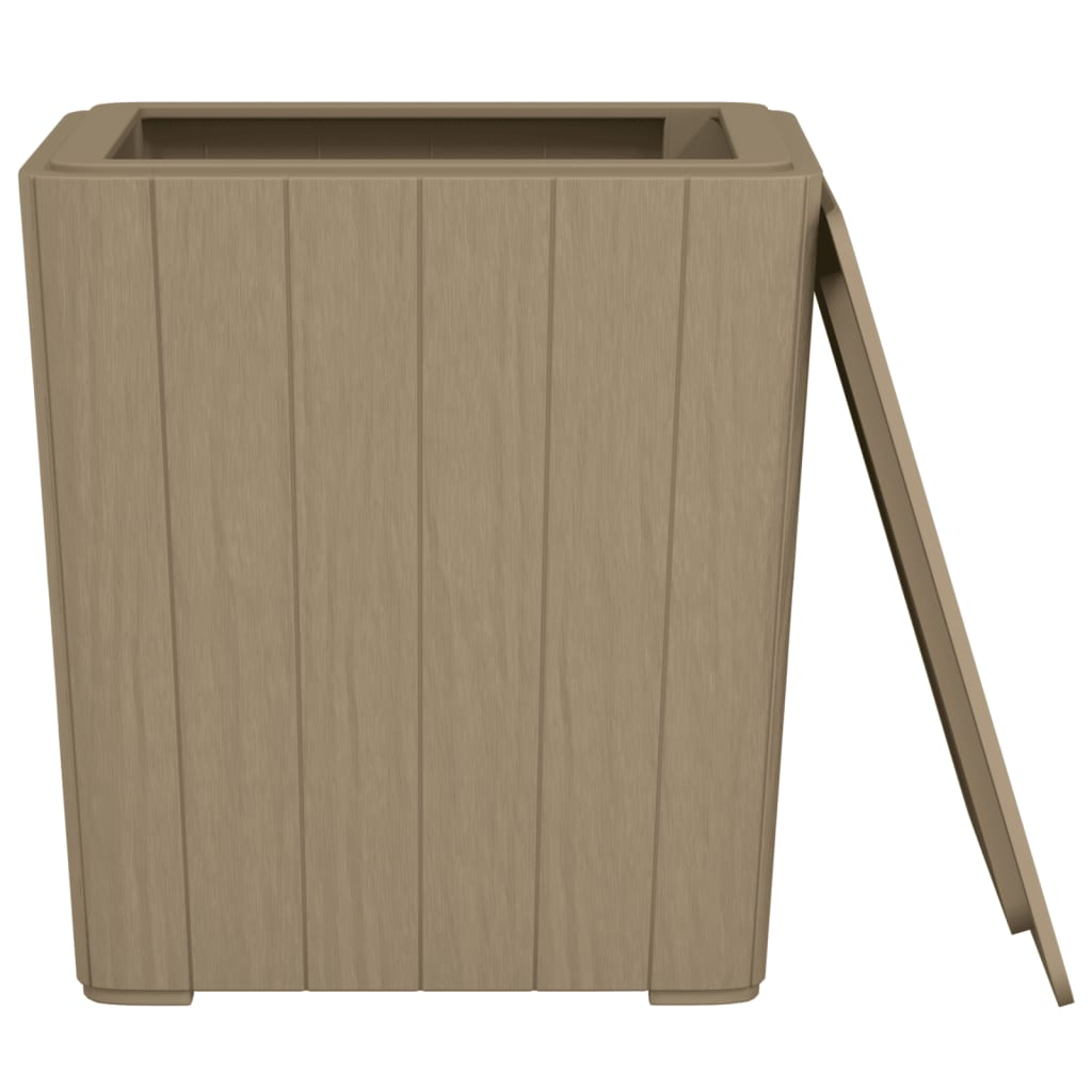 Light Brown Garden Table with Removable Lid 