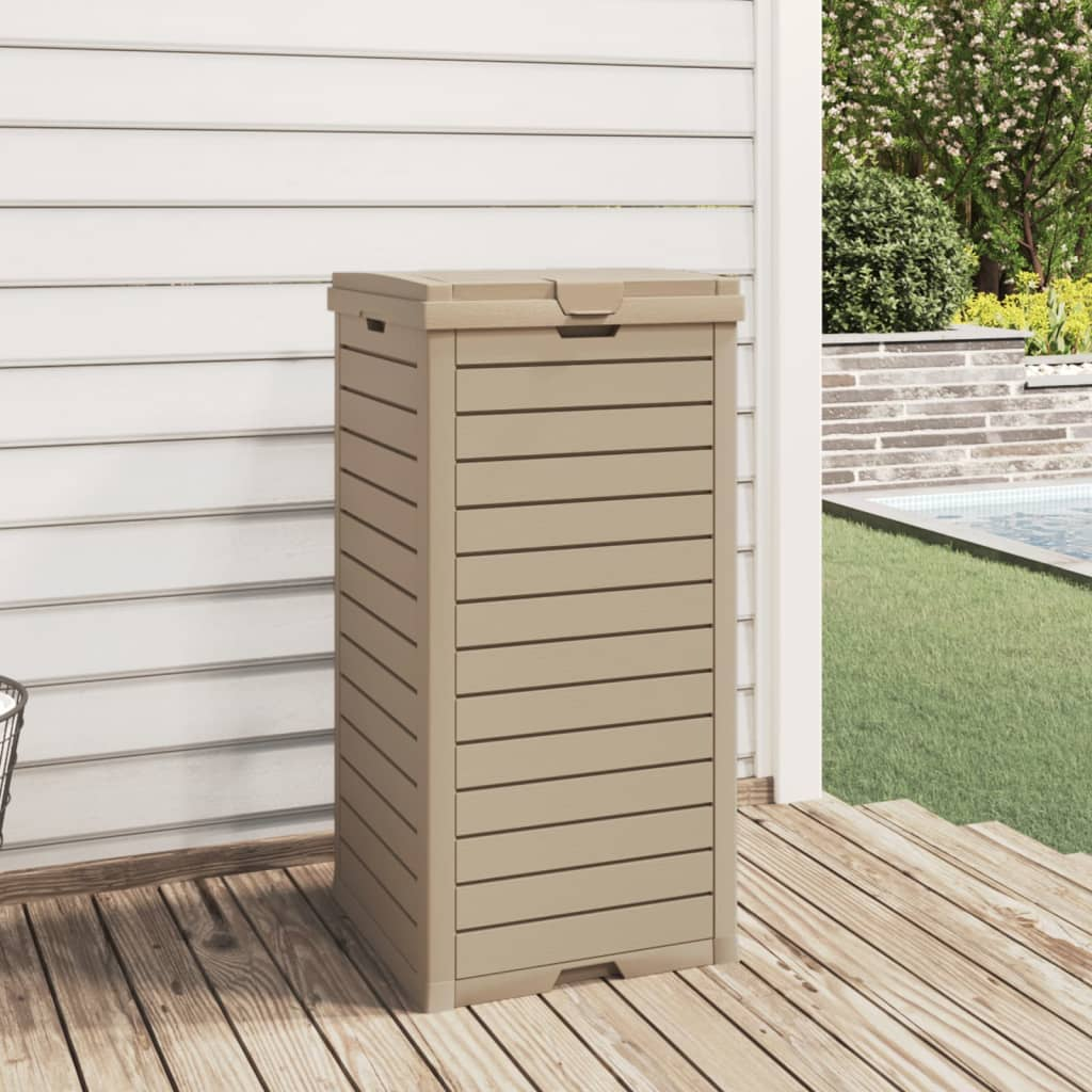 Light Brown Outdoor Garbage Bin | Jscapes Home and Garden