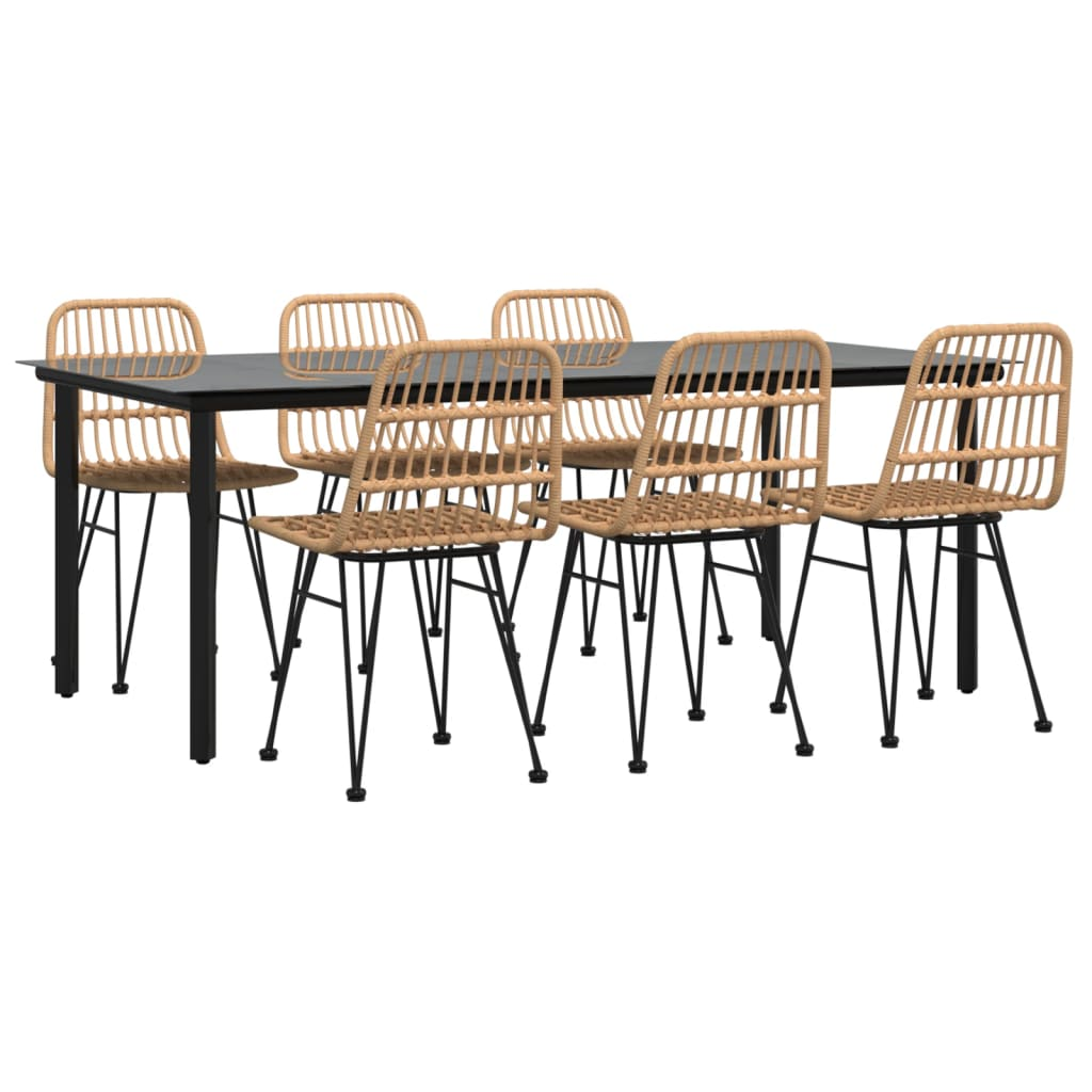 Poly Rattan 7 Piece Garden Dining Set