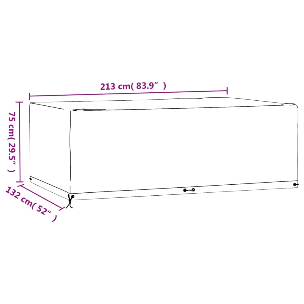 Rectangular Garden Furniture Cover  213x132x75 cm