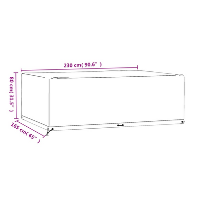 Garden Furniture Cover 230x165x80 cm Rectangular | Jscapes