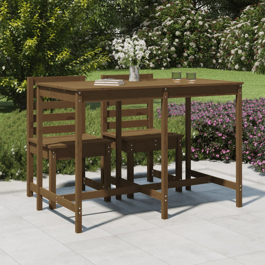 Honey Brown Garden Table 159.5x82.5x110 cm