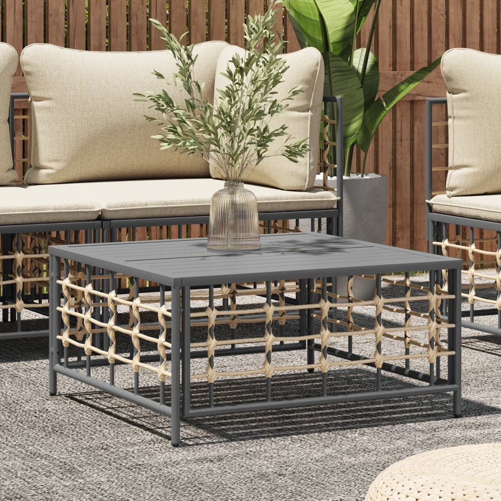 Anthracite Poly Rattan Garden Table