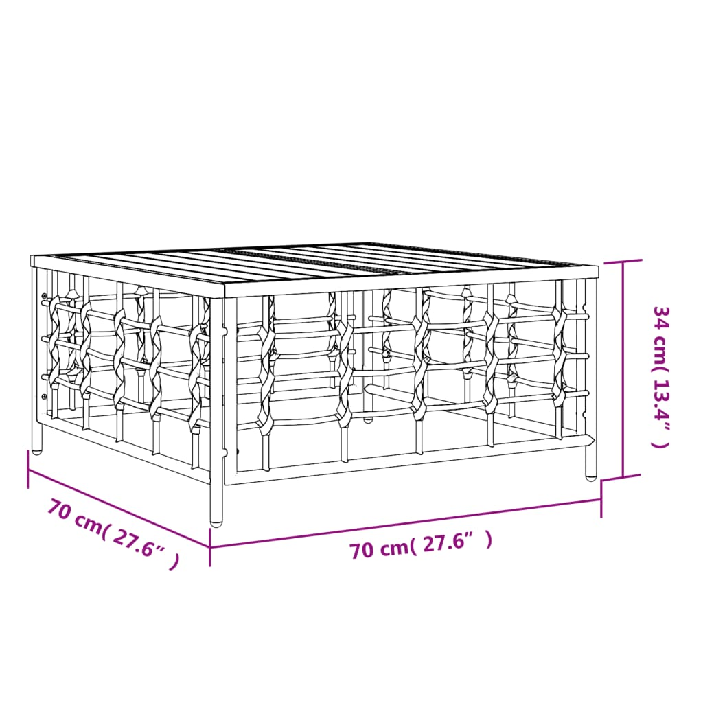 Anthracite Poly Rattan Garden Table