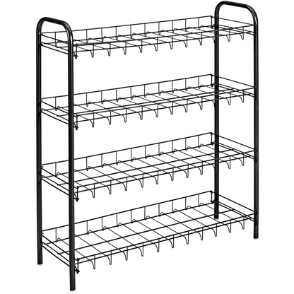 Metaltex 4-Tier Shoe Rack Shoe 4 Black