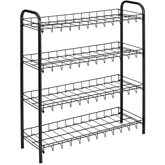 Metaltex 4-Tier Shoe Rack Shoe 4 Black