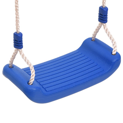 Swing Seat with Rope Ladder and Climbing Stones Blue PE