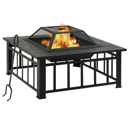 XXL Steel Fire Pit with Poker | Jscapes Home and Garden