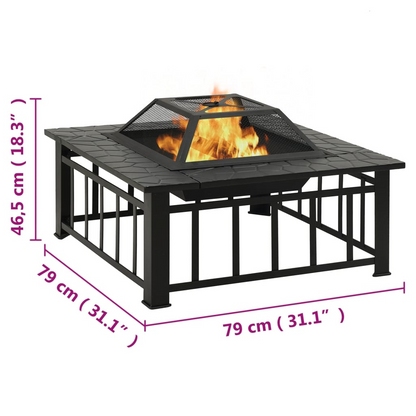 XXL Steel Fire Pit with Poker | Jscapes Home and Garden