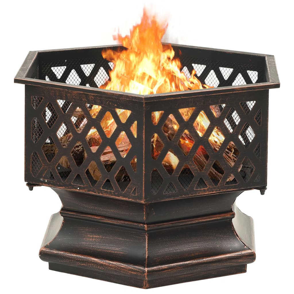 Rustic Fire Pit with Poker | Jscapes Home and Garden