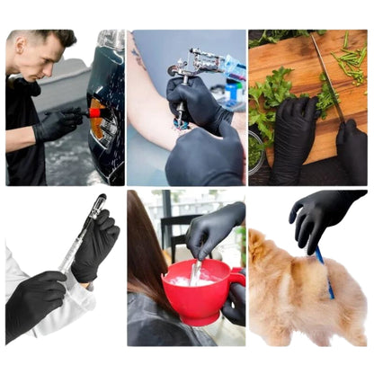 100pcs Disposable Black Latex Gloves | Jscapes Home and Garden