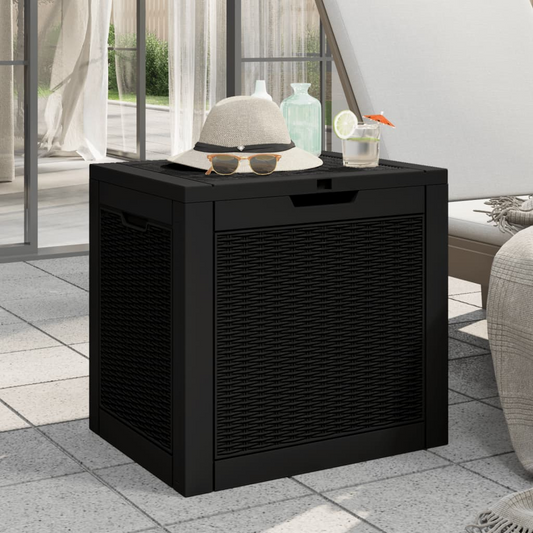  Black Garden Storage Box 55.5x43x53 cm