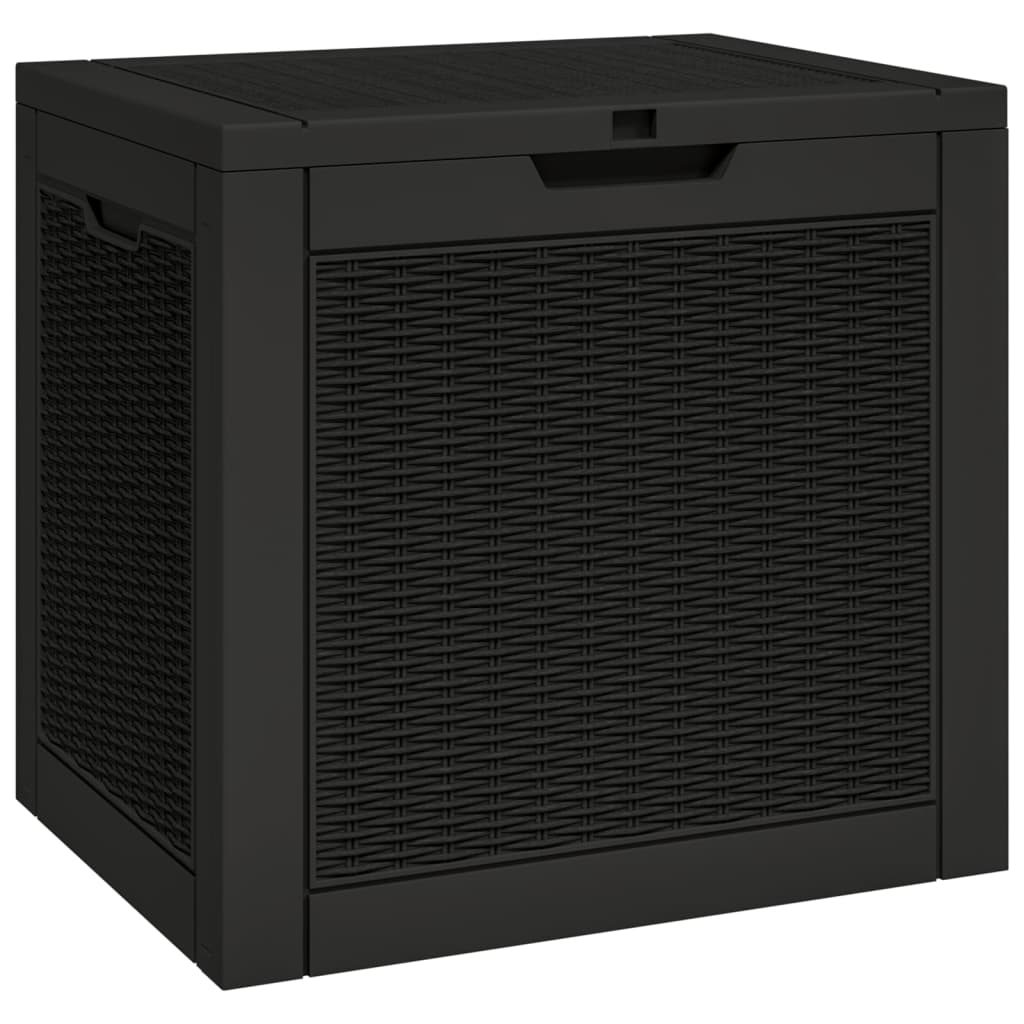  Black Garden Storage Box 55.5x43x53 cm