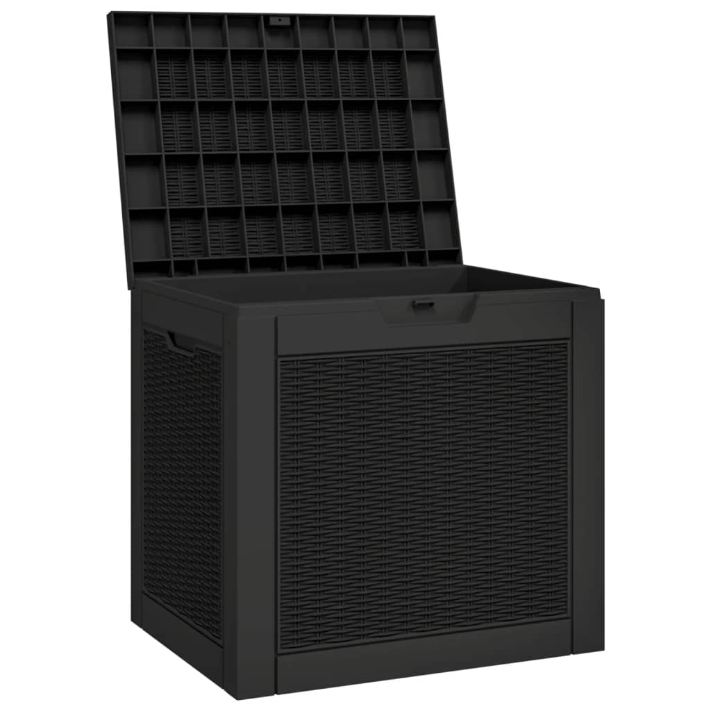  Black Garden Storage Box 55.5x43x53 cm