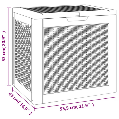  Black Garden Storage Box 55.5x43x53 cm