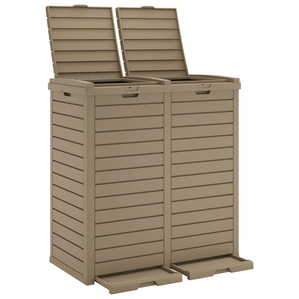 Light Brown Outdoor Garbage Bin | Jscapes Home and Garden