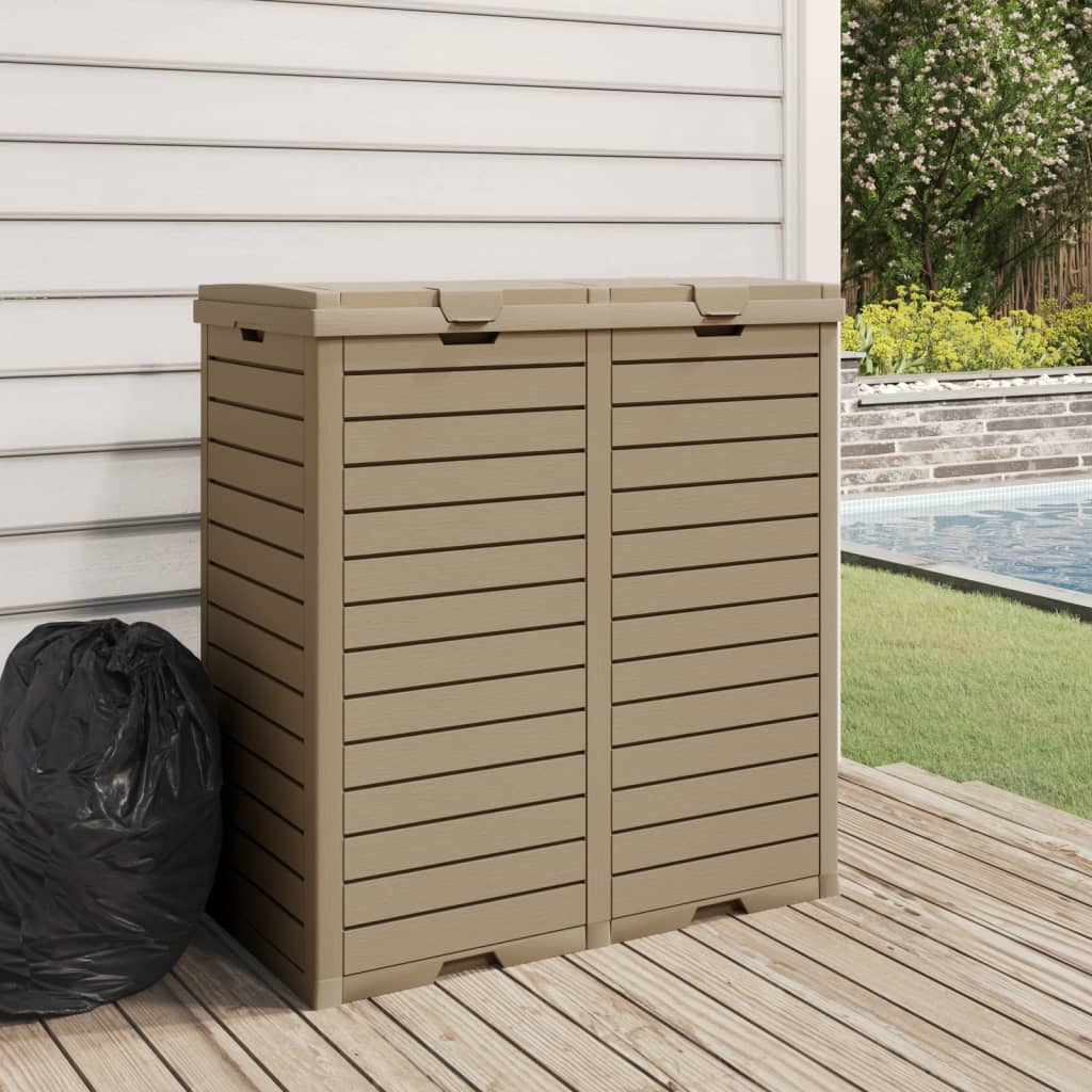 Light Brown Outdoor Garbage Bin | Jscapes Home and Garden